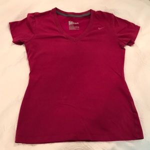 Nike Dry Fit V Neck T Shirt Size S